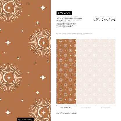 Mystique and Celestial Wallpaper Removable Peel and Stick Wallpaper Peel and Stick Wallpaper Moon and Magic - ZAAR