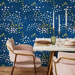 Hand-drawn Flowers Wallpaper - Removable Wallpaper Peel and Stick Wallpaper Wall Paper Wall Mural - B422