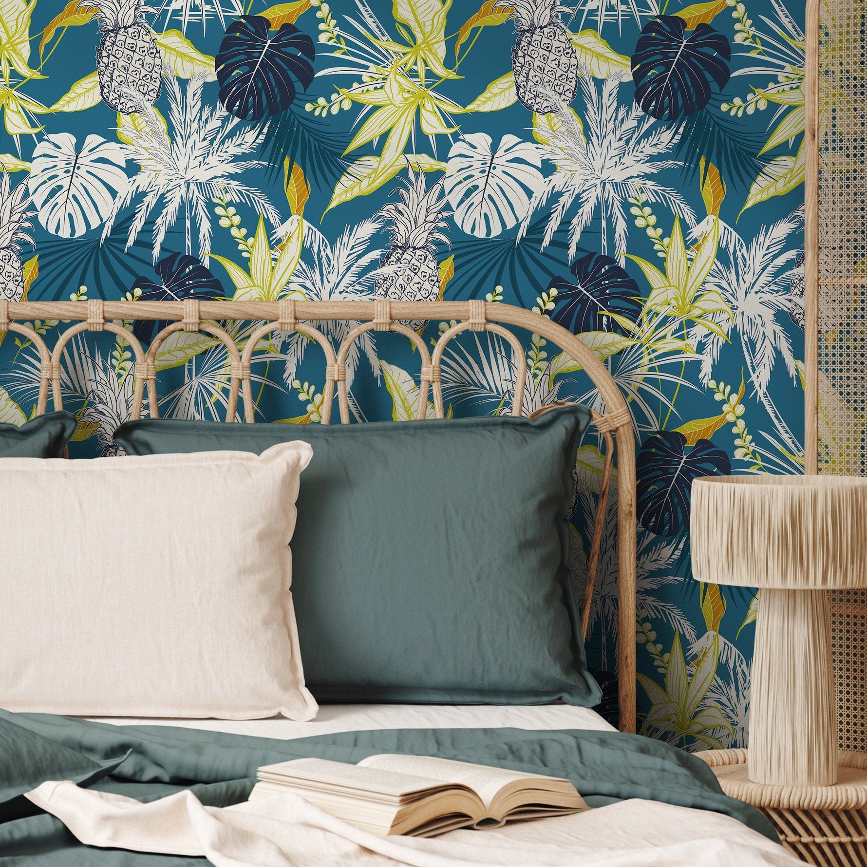 Leaves Wallpaper - Removable Wallpaper Peel and Stick Wallpaper Wall Paper - B427