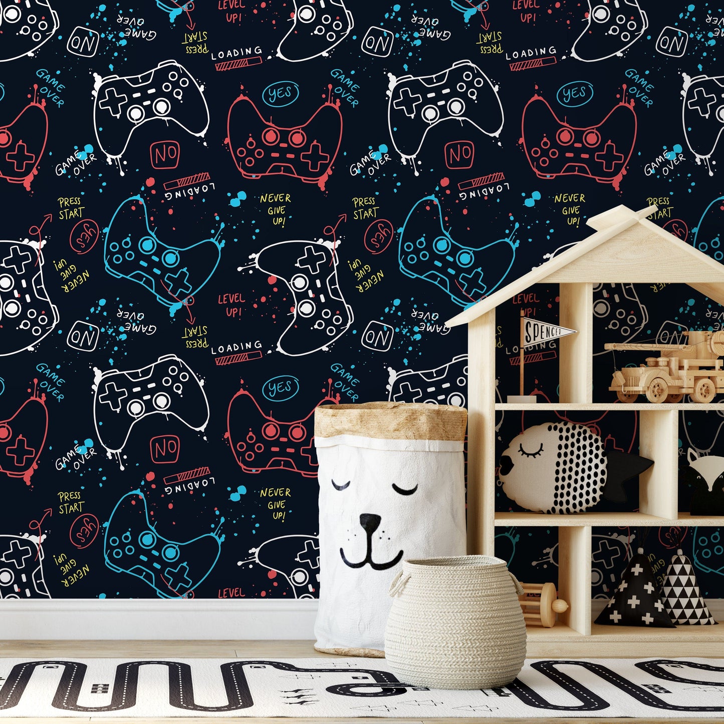 Removable Wallpaper Peel and Stick Wallpaper Wall Paper Wall Mural - Video Gamer- Control Wallpaper - B508