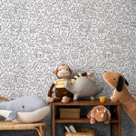 Faces Wallpaper - Removable Wallpaper Peel and Stick Wallpaper Wall Paper Wall Mural - B280
