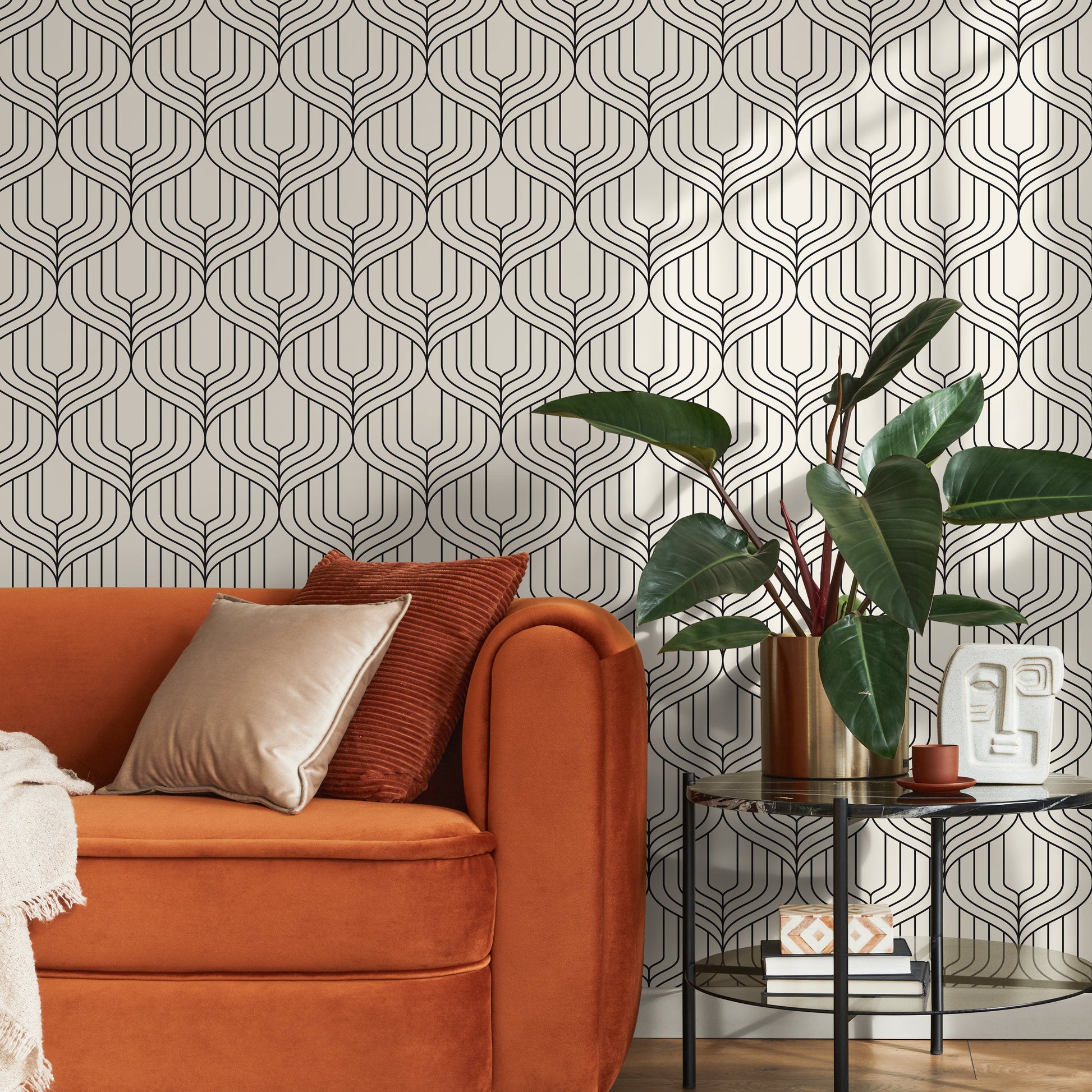 Minimal Geometric Wallpaper Removable Wallpaper Peel and Stick Wallpaper Wall Paper Wall Mural - B287