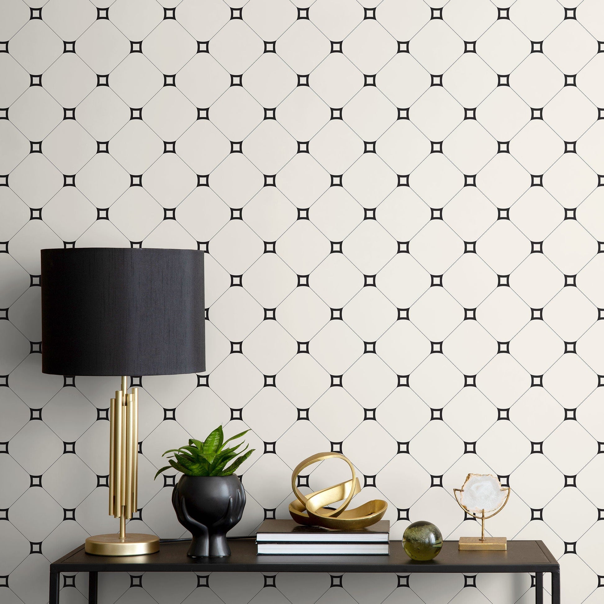 Minimal Geometric Wallpaper Removable Wallpaper Peel and Stick Wallpaper Wall Paper Wall Mural - B288