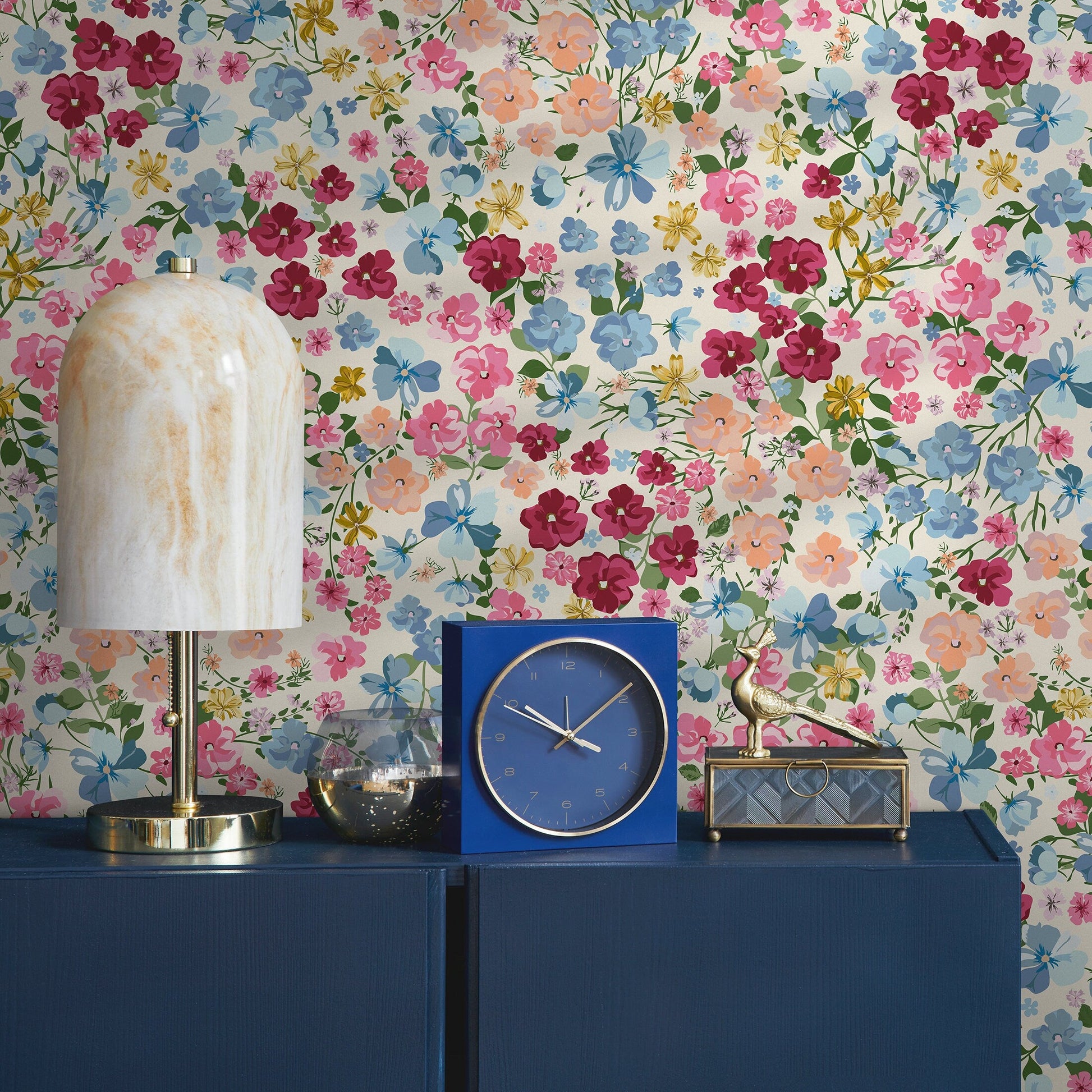 Flower Wallpaper - Removable Wallpaper Peel and Stick Wallpaper Wall Paper Wall Mural - B298