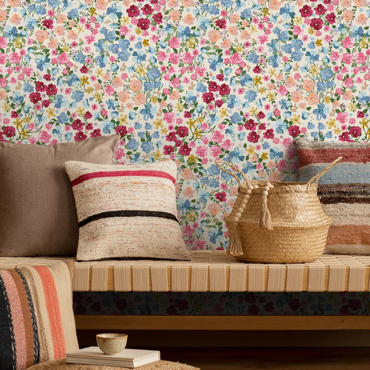 Flower Wallpaper - Removable Wallpaper Peel and Stick Wallpaper Wall Paper Wall Mural - B298