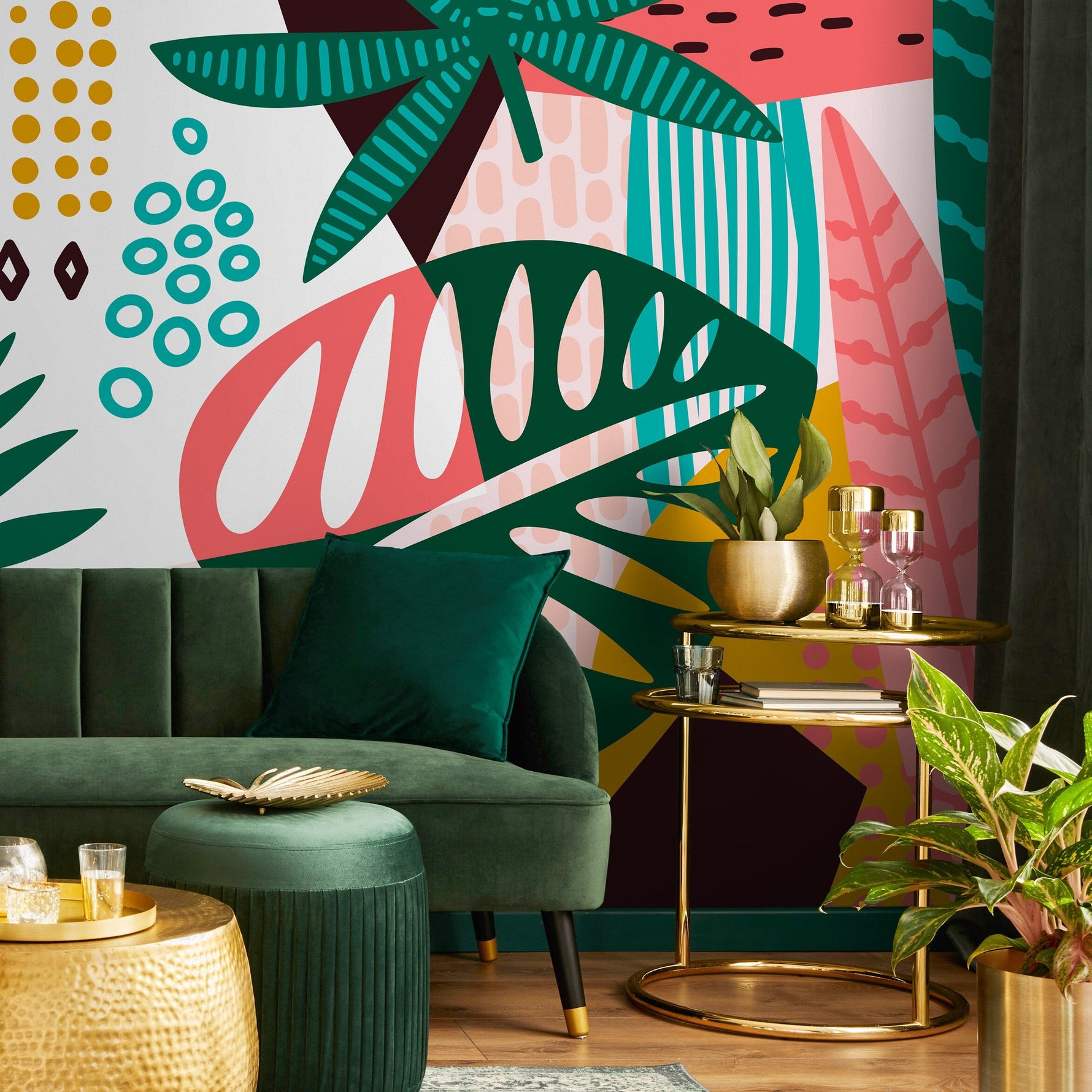 Wallpaper Peel and Stick Wallpaper Removable Wallpaper Home Decor Wall Art Wall Decor Room Decor / Tropical Abstract Wallpaper - B173