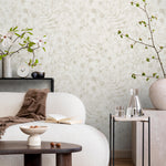 French Country Wallpaper Vintage Botanical Foliage Wallpaper Bedroom Wildflower Peel and Stick Wallpaper Victorian Neutral Wallpaper - E011