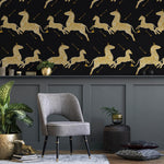 Zebra Wallpaper, Peel and Stick Wallpaper, Masai Zebra Print by Royal Tenenbaums, Mustard Zebra Wallpaper for Home Decor - E052