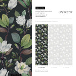 Cherry Blossom Wallpaper - Removable Wallpaper - Asian Flower and Leaf Wallpaper - Floral Print - Tropical Peel and Stick Wallpaper - E054
