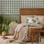 Gingham removable wallpaper, Buffalo check plaid, Self adhesive and traditional wallpaper - E083