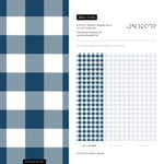 Gingham removable wallpaper, Buffalo check plaid, Self adhesive and traditional wallpaper - E084