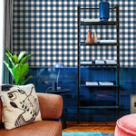 Gingham removable wallpaper, Buffalo check plaid, Self adhesive and traditional wallpaper - E084
