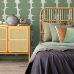 Peel and stick wallpaper with abstract, cream background wallpaper, retro style wall decal, temporary wallpaper - E095