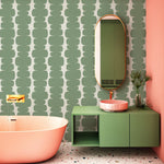 Peel and stick wallpaper with abstract, cream background wallpaper, retro style wall decal, temporary wallpaper - E095