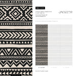 Tribal Wallpaper Aztec Peel And Stick Wallpaper Black Removable Tribal Print Wallpaper - E019