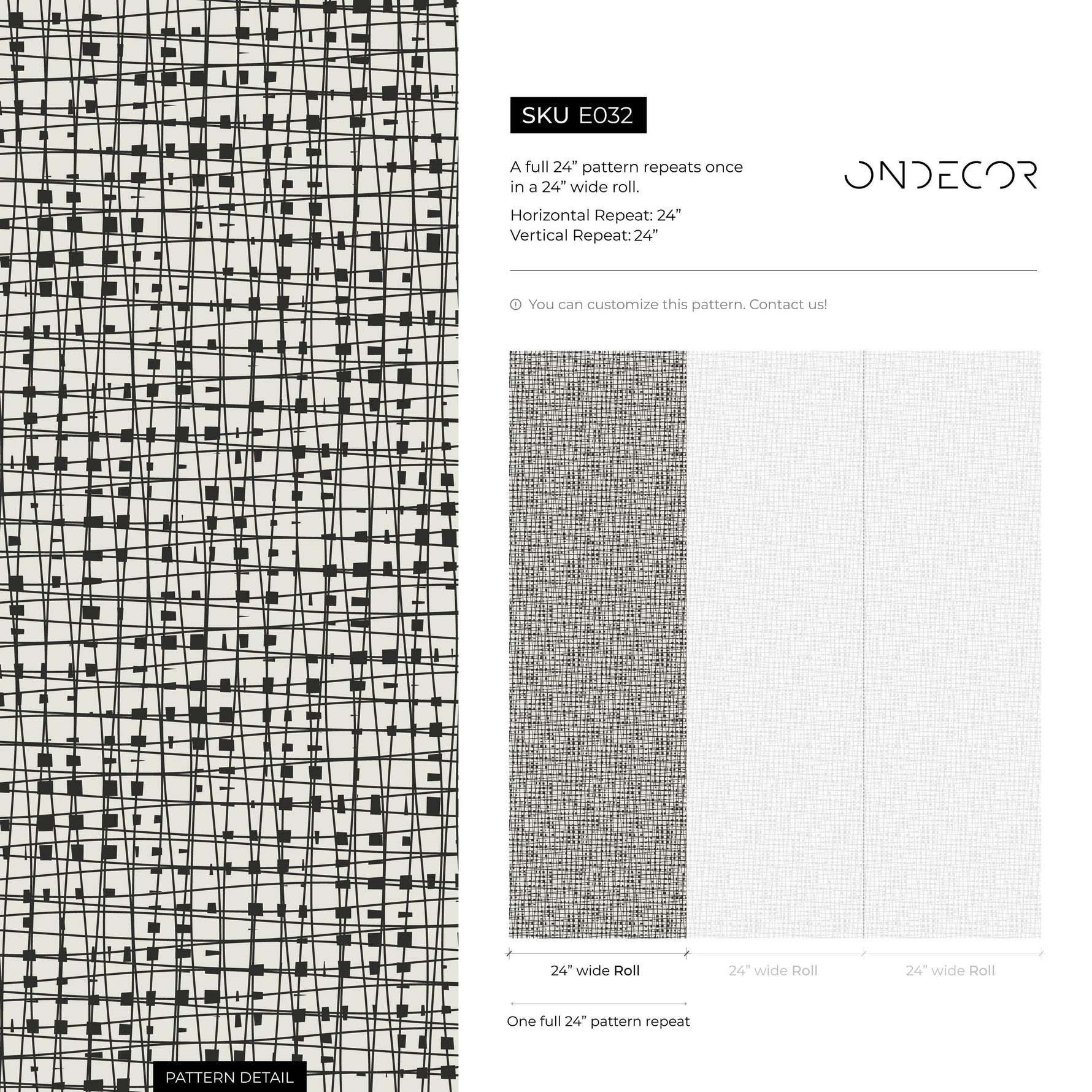 Removable Wallpaper / Black & Off White Plaid Pattern Wallpaper / Contemporary wallpaper / Traditional or Self Adhesive Wallpaper - E032