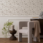 Neutral Vintage Florals Wallpaper, Modern Bohemian Style Floral Pattern Wallpaper, Removable Peel and Stick & Traditional Wallpaper - E055