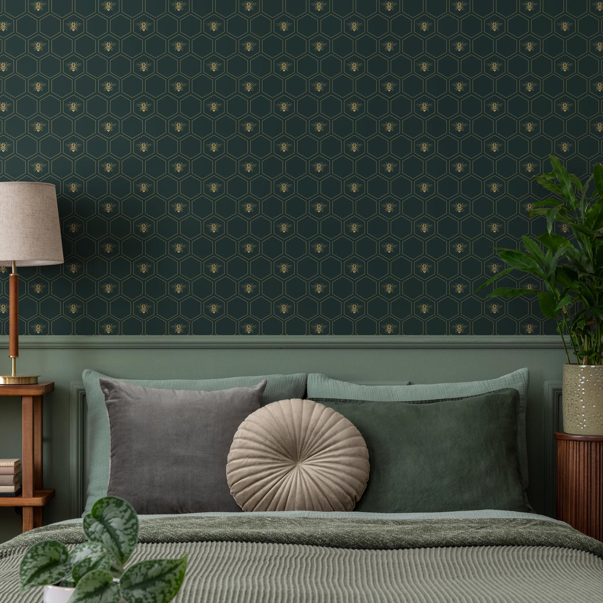 Dining Room Wallpaper Honeycomb Wallpaper For Dining Room Faux Gold Wallpaper Peel And Stick Wallpaper Bee Wallpaper Art Deco Wall - E077