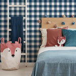 Gingham removable wallpaper, Buffalo check plaid, Self adhesive and traditional wallpaper - E084