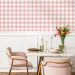 Gingham removable wallpaper, Buffalo check plaid, Self adhesive and traditional wallpaper - E086