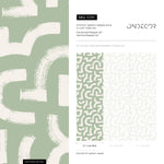 Lavender Color Brush Stroke Labyrinth Pattern Wallpaper / Minimal design abstract pattern Traditional or Removable Wallpaper - E091