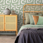 Lavender Color Brush Stroke Labyrinth Pattern Wallpaper / Minimal design abstract pattern Traditional or Removable Wallpaper - E091