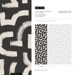 Lavender Color Brush Stroke Labyrinth Pattern Wallpaper / Minimal design abstract pattern Traditional or Removable Wallpaper - E092