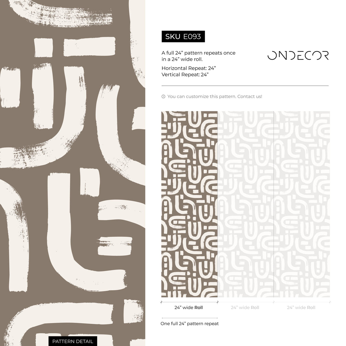 Lavender Color Brush Stroke Labyrinth Pattern Wallpaper / Minimal design abstract pattern Traditional or Removable Wallpaper - E093