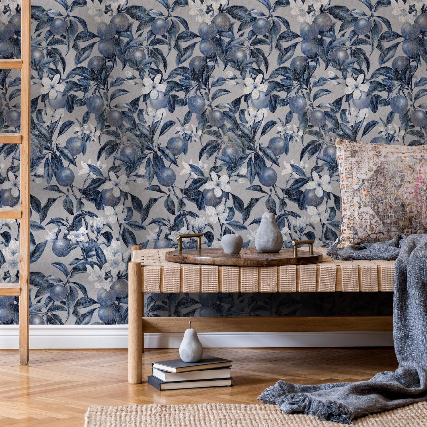 Orange tree wallpaper, Oranges, Fruit wallpaper, Orange blossom wall mural - E097 B