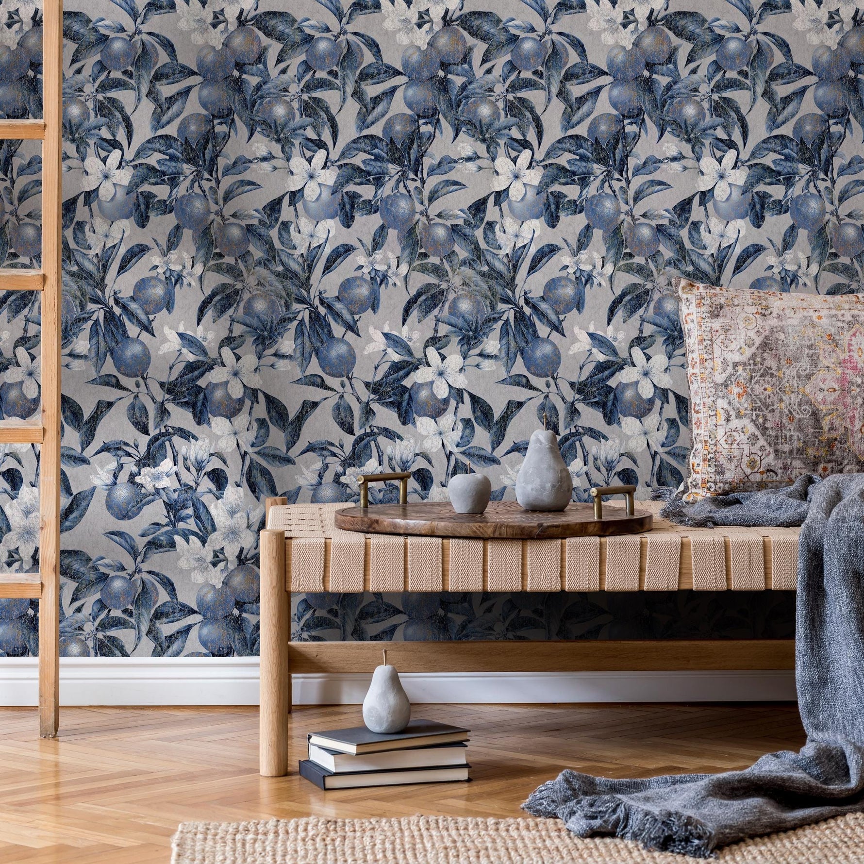 Orange tree wallpaper, Oranges, Fruit wallpaper, Orange blossom wall mural - E097 B