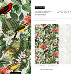 Botanical Removable Wallpaper, Nature Colors Wall Mural - E107 B