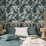 Floral Wallpaper Peacock Wallpaper Peel and Stick and Traditional Wallpaper - E127