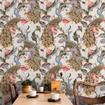 Floral Wallpaper Peacock Wallpaper Peel and Stick and Traditional Wallpaper - E129