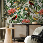 Botanical Removable Wallpaper, Nature Colors Wall Mural - E107 B