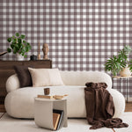 Gingham removable wallpaper, Buffalo check plaid, Self adhesive and traditional wallpaper - E082