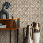 Vintage damask wallpaper, Victorian home decor for aesthetic room decor - E125 B