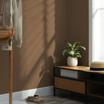 Aged Walnut Wallpaper / Solid Color, a Modern Rustic Wall Mural in a Deep Earthy Brown - E144