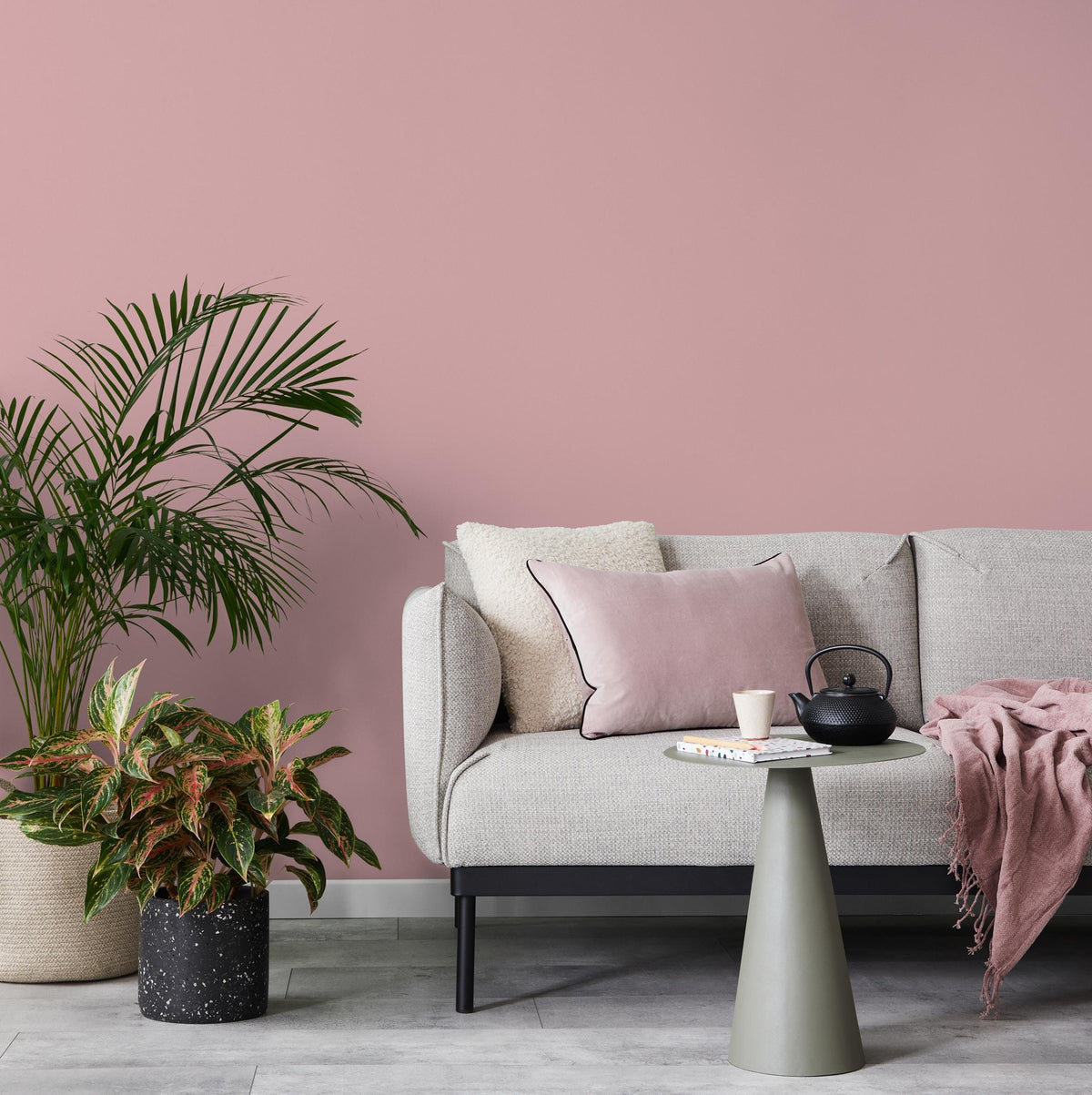 Petal Dust Wallpaper / Solid Color / A Minimalist Wall Covering in Dusty Rose Pink - E160