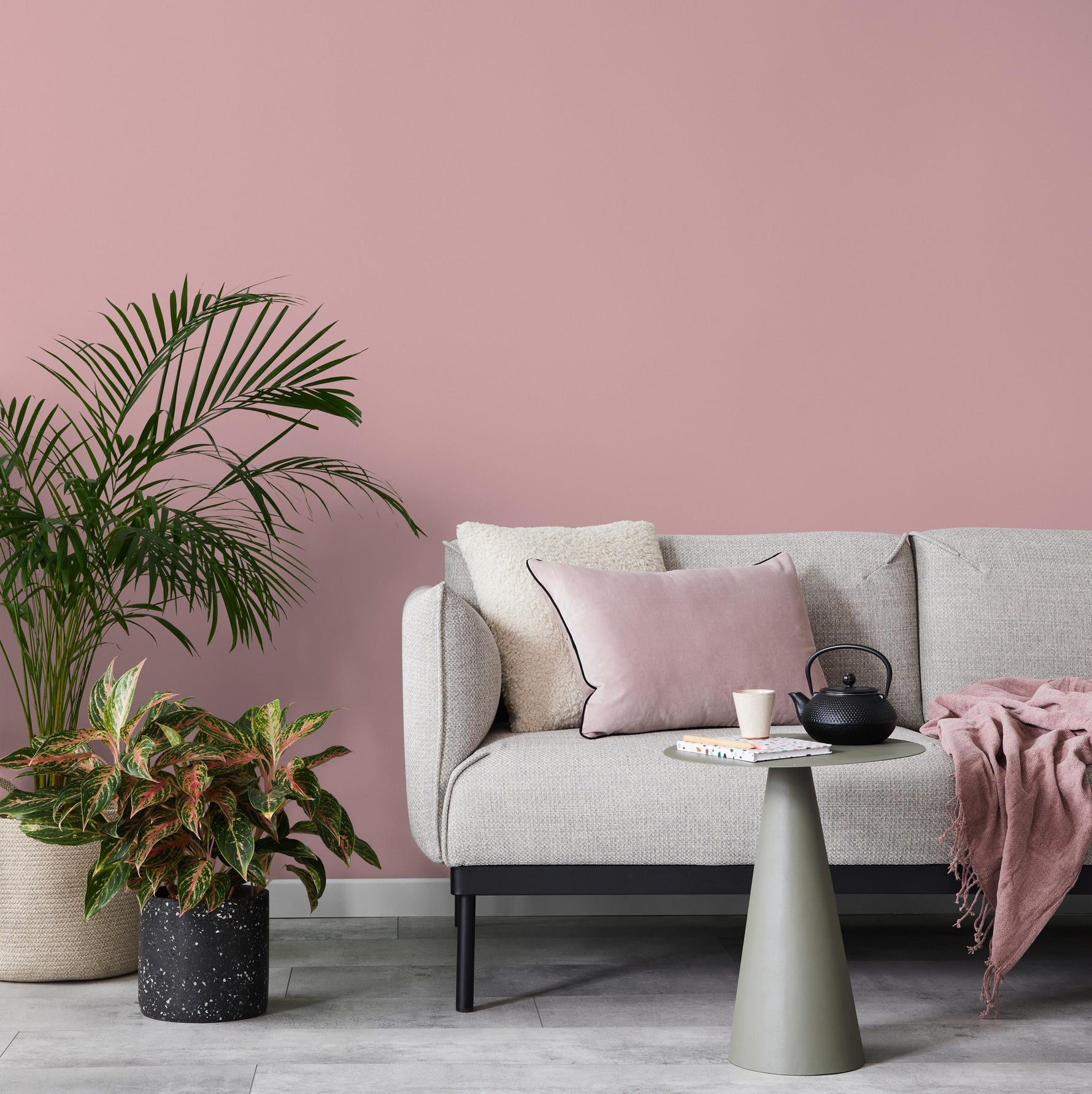 Petal Dust Wallpaper / Solid Color / A Minimalist Wall Covering in Dusty Rose Pink - E160