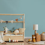 Blue Breeze Wallpaper / Solid Color / Mid-Century Modern Accent in Light Teal Blue - E177