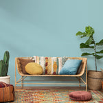 Blue Breeze Wallpaper / Solid Color / Mid-Century Modern Accent in Light Teal Blue - E177