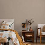 Warm Greige Wallpaper / Solid Color / A Minimalist Japandi Style in Neutral Beige and Earth Tones - E183