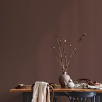 Rose Ebony Wallpaper / Solid Color / A Moody and Earthy Hue in Deep Reddish-Brown - E145