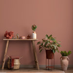 Clay Blush Wallpaper / Solid Color with a Warm Earthy Tone in Muted Terracotta and Dusty Peach - E157