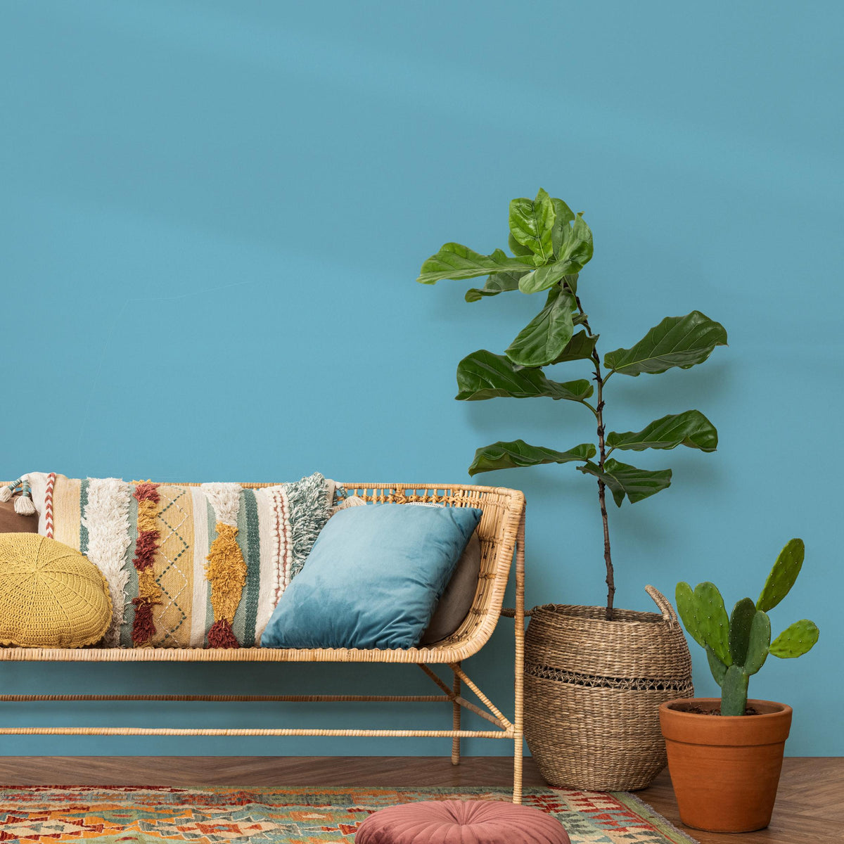 Iceberg Wallpaper / Solid Color / A Minimalist Design in Sky Blue and Soft Aqua - E164