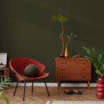 Forest Coal Wallpaper / Solid Color Featuring a Rich and Moody Dark Forest Green - E194