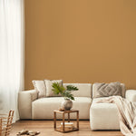 Golden Caramel Wallpaper / Solid Color / A Warm Earth Tone Design in Deep Mustard and Golden Brown - E200