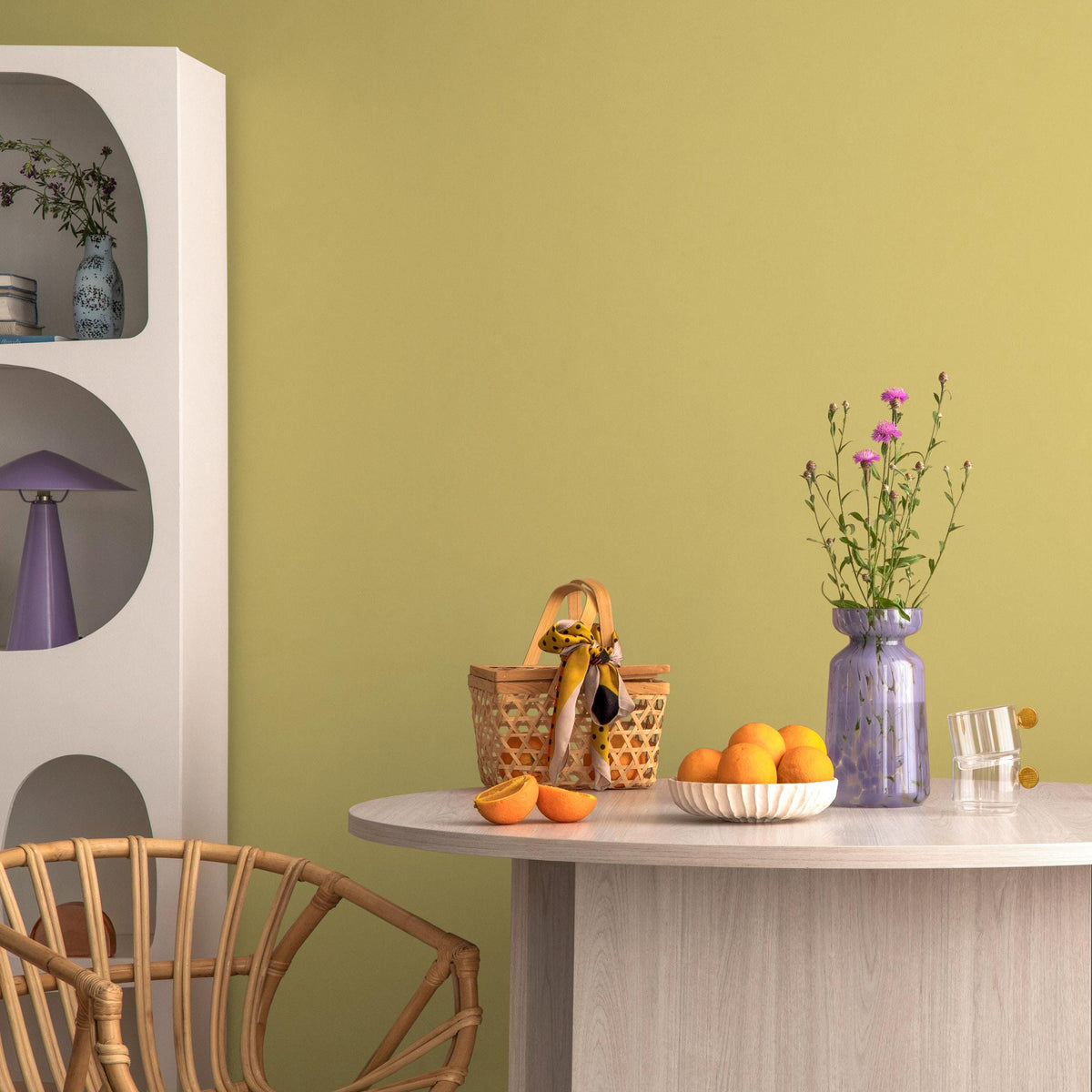 Golden Flax Wallpaper / Solid Color / Available in Warm Yellow and Pale Gold - E202