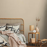 Beige Linen Wallpaper / Solid Color with a Minimalist Texture in a Natural Cream Tone - E179