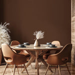 Roasted Chestnut Wallpaper / Solid Color / Minimalist Style in a Deep Earthy Brown - E146